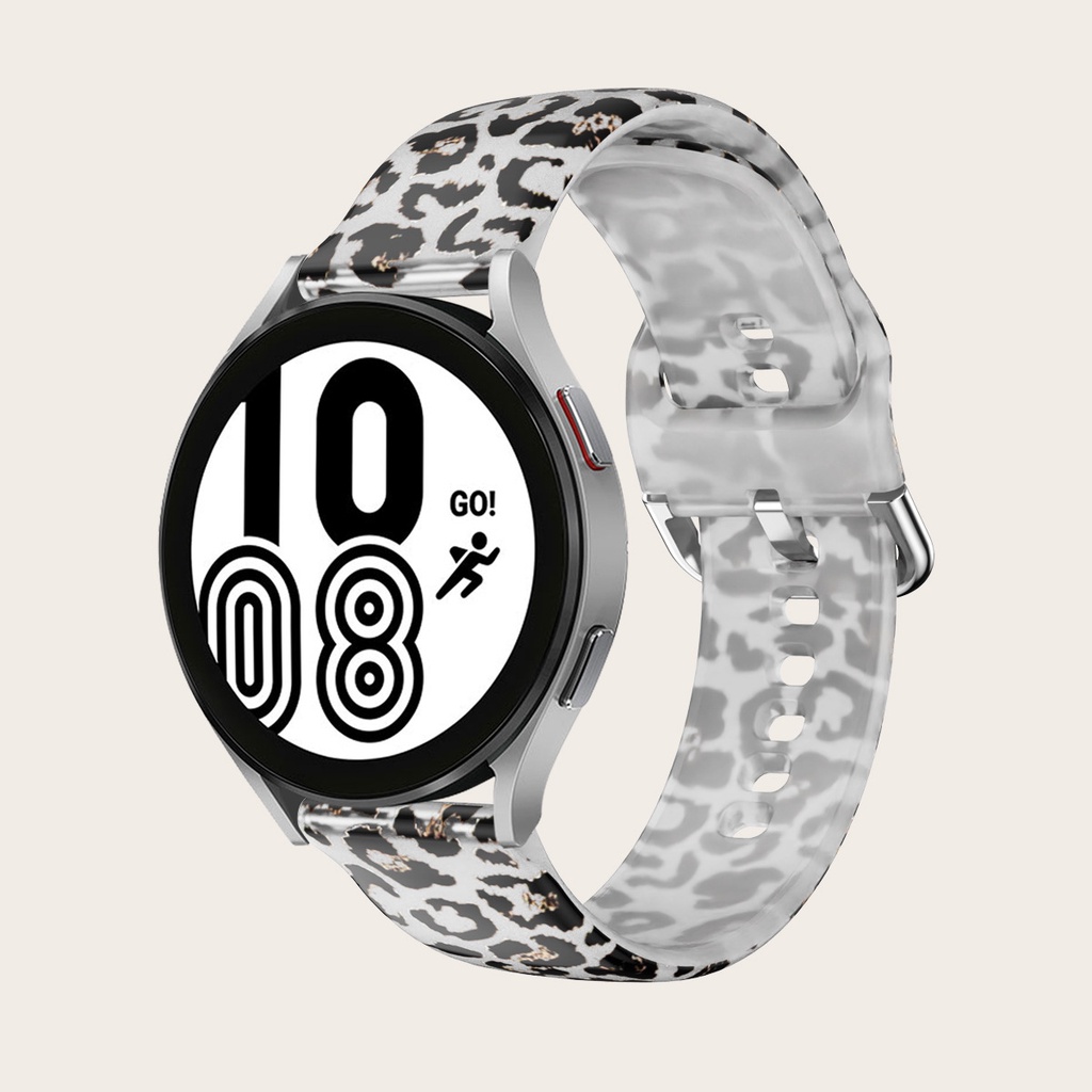 Dây Đeo Đồng Hồ Bằng Silicone In Họa Tiết Thời Trang Kích Thước 4 44mm 40mm Cho Samsung Galaxy watch 4 classic 42 / 46mm