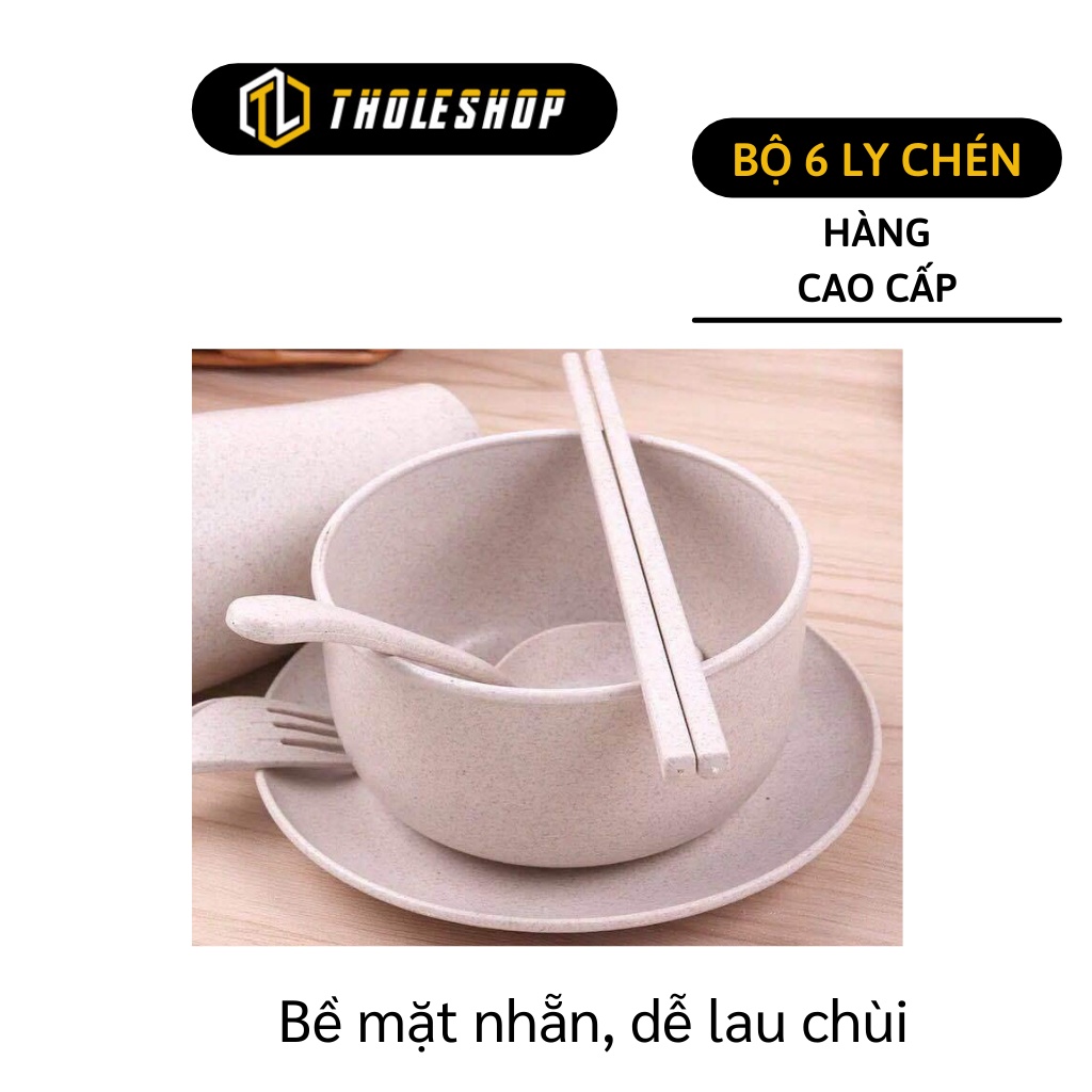 Chén Lúa Mạch - Bộ 6 Món Chén, Muỗng, Đũa, Nĩa, Dĩa Thân Thiện Môi Trường 8744