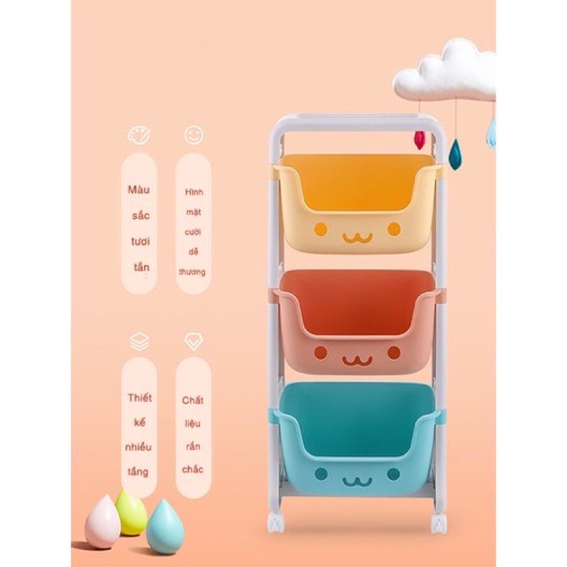 KỆ ĐỰNG ĐỒ ĐA NĂNG HOKORI CÓ BÁNH XE DI CHUYỂN