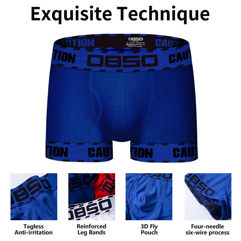 ORLVS Quần Lót boxer Eo Thấp Chất Liệu Cotton Thời Trang Cho Nam BS3204