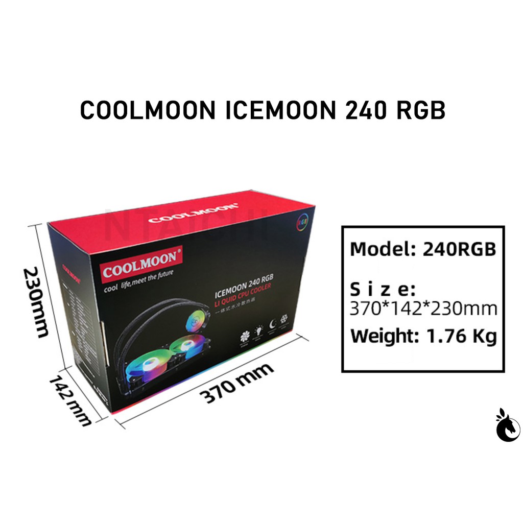 Tản nhiệt nước ALL IN ONE COOLMOON ICEMOON RGB 240 RGB