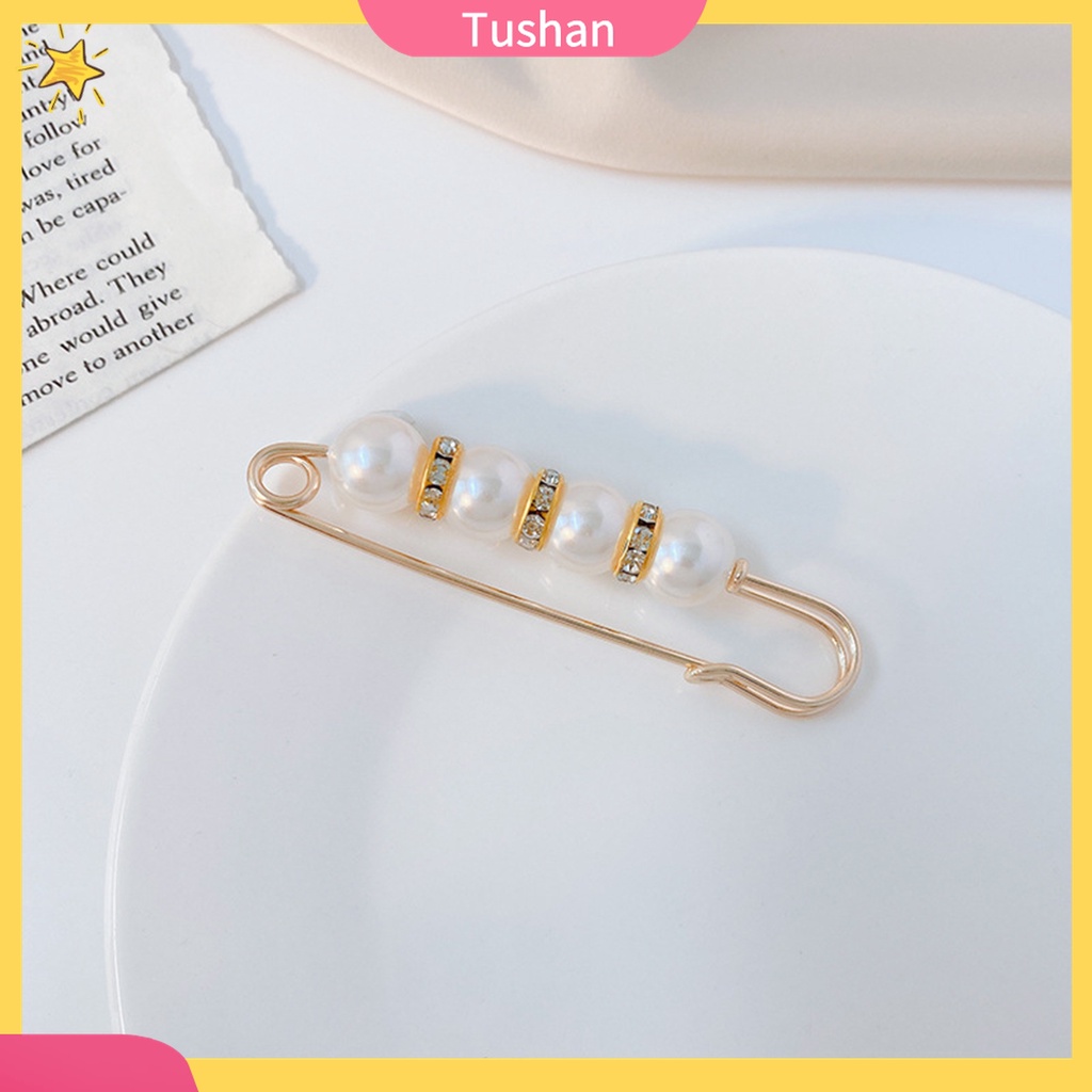 Ghim Cài Áo Đính Ngọc Trai Giả Phong Cách Hàn Quốc
