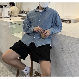 Áo sơ mi jean Kun shop áo sơ mi nam tay dài chất jean cao cấp Kun04