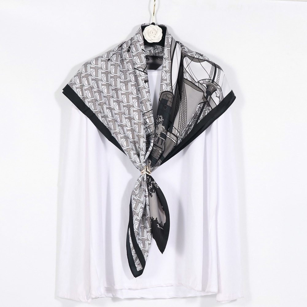 Khăn Choàng Lụa Chống Nắng Thoáng Khí 90cm (35.4inch) Thời Trang Cho Người Hồi Giáo Tudung WJ1007-57