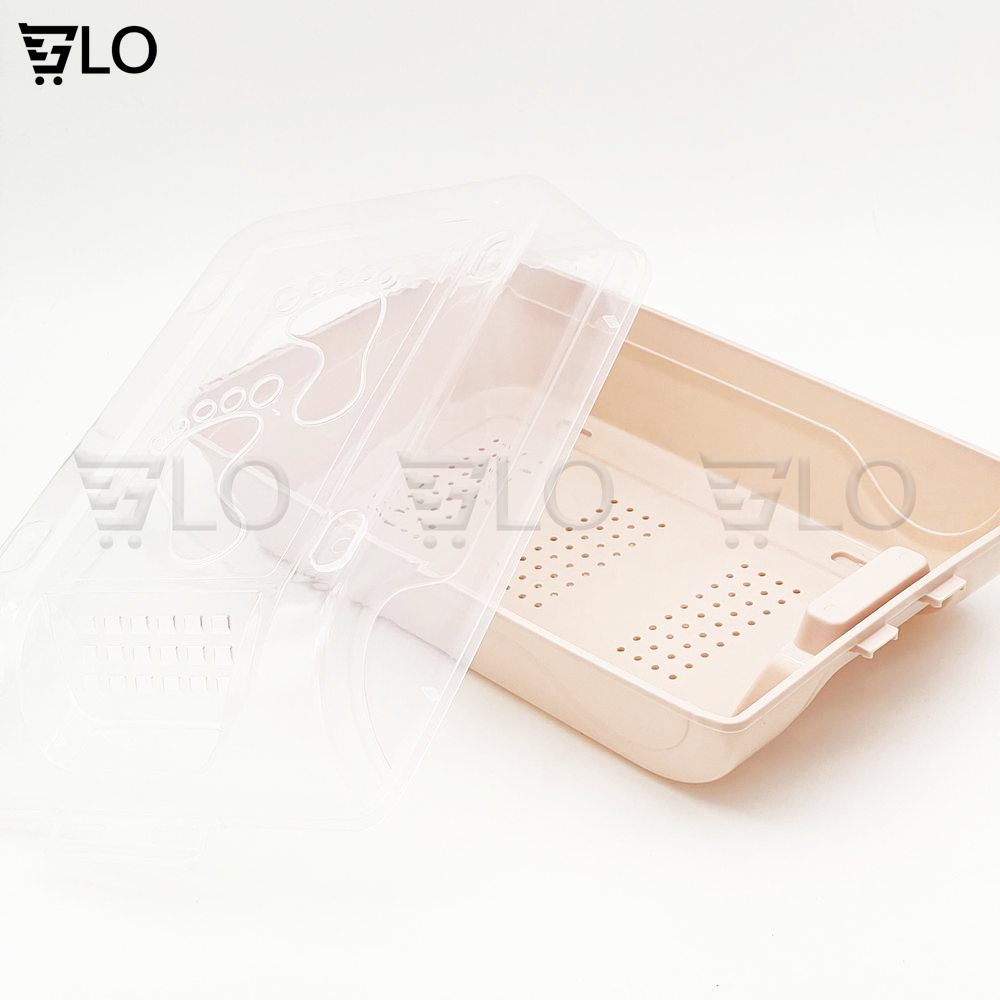 Hộp Đựng Giày Dép Nắp Nhựa Cứng Trong Suốt Có Nắp Đậy Thoáng Khí, Size lớn Chịu Lực 4kg Kích Thước 34 x 21 x 13
