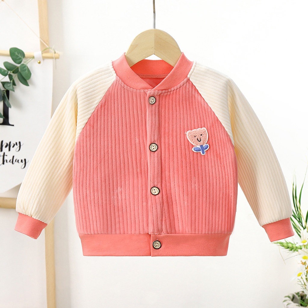 Áo khoác nỉ lót nhung dày dặn cho bé trai bé gái mặc thu đông Hàng Quảng Châu cao cấp AD02