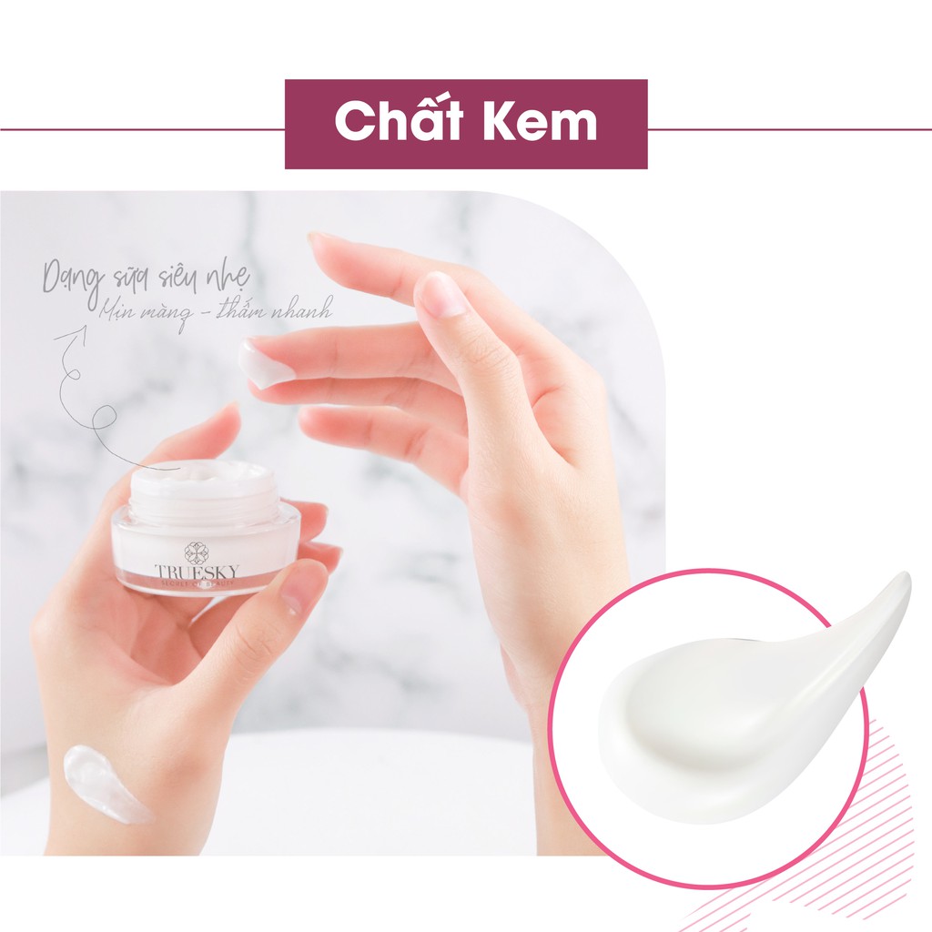 Combo cushion che khuyết điểm Truesky tông sáng + kem dưỡng trắng da mặt Truesky 15g | BigBuy360 - bigbuy360.vn