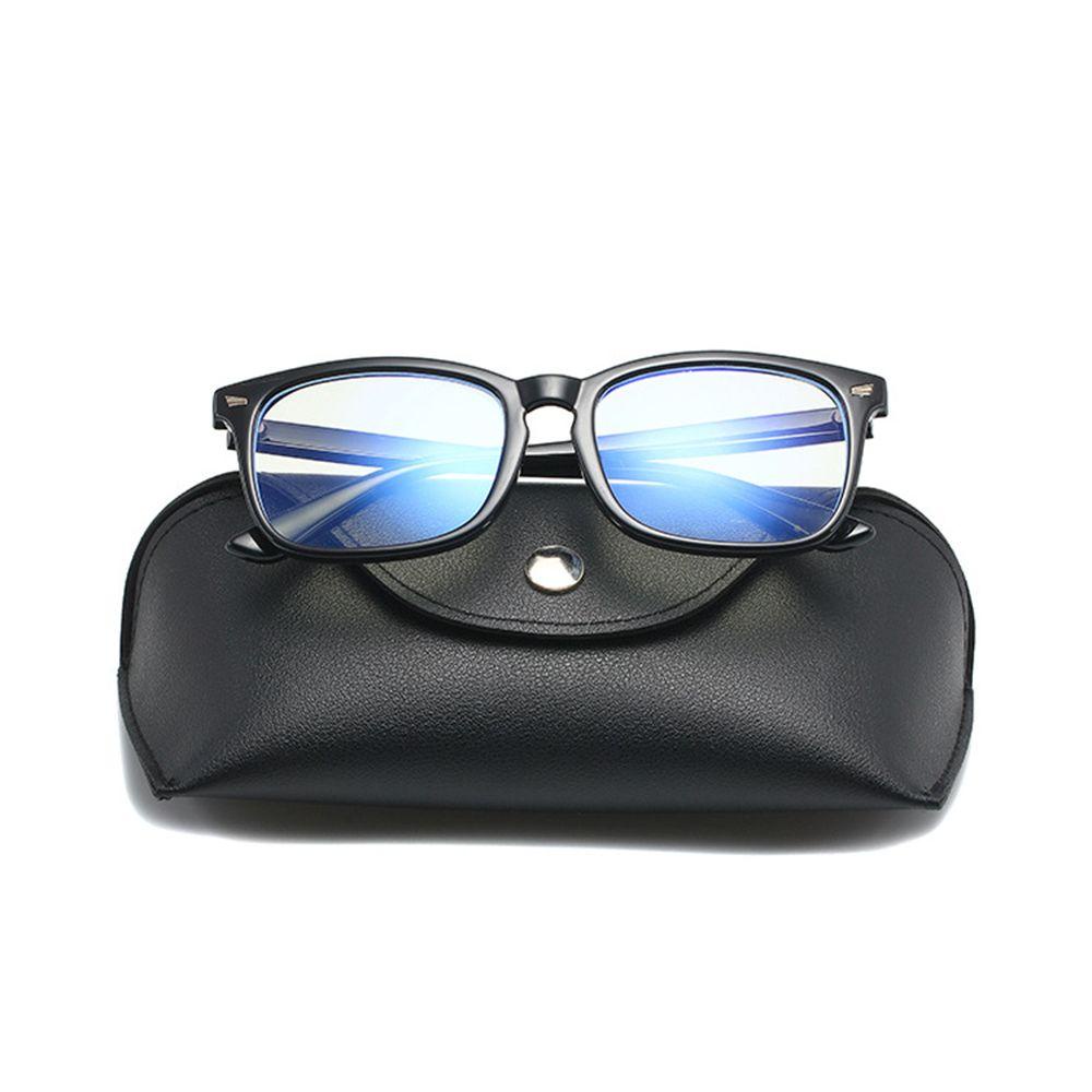 Hộp Đựng Mắt Kính Bằng Da PU Mềm Có Khóa Kim Loại Phong Cách Retro