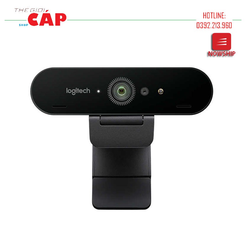 Webcam Học trực tuyến, Live Stream Học Online Cho Máy Tính, Laptop Logitech C1000e BRIO 4K Ultra HD - Hàng Chính Hãng
