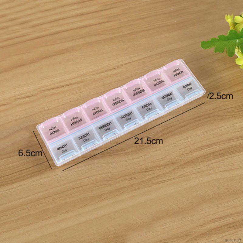 Hộp đựng thuốc với 7 ô phù hợp cho 7 ngày trong tuần