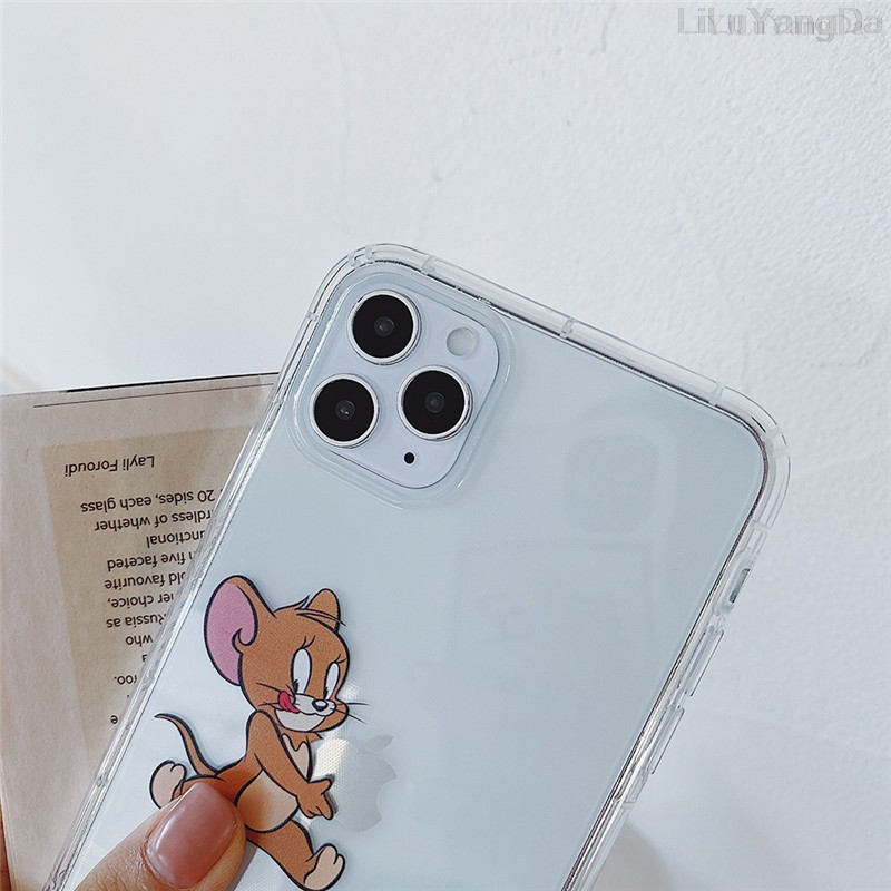 Ốp Lưng Mềm Chống Sốc In Hình Hoạt Hình Tom And Jerry Cho Apple Iphone 6 6s 7 8 Plus X Xr Xs 11 12 Mini Pro Max Se 2020