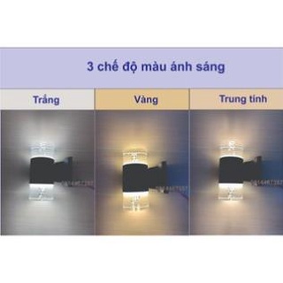 Đèn led trụ pha lê 2 đầu 3 chế độ màu phi 90