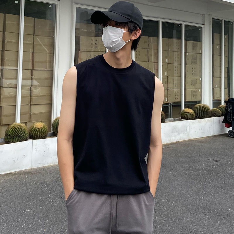 Bán Chạy!Áo Thun Không Tay 100% Cotton Màu Sắc Thời Trang Mùa Hè Cho Nam