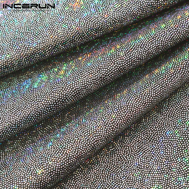 Áo lửng INCERUN sát nách phối kim sa lấp lánh cho nam