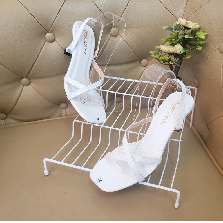 Giày nữ, Giày cao gót 7p SLINGBACK 2 DÂY CHÉO MẢNH