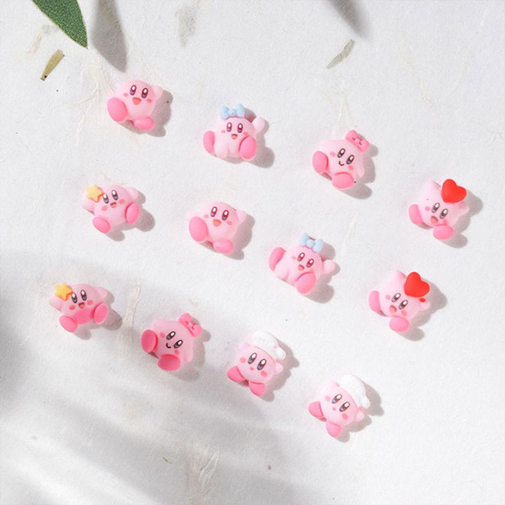 [Hàng mới về] Set 10 phụ kiện trang trí móng tay 3d DIY màu hồng dễ thương