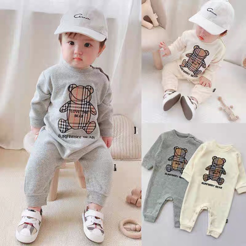 Bộ body len bé trai hình gấu chất đẹp - hàng Quảng Châu cao cấp