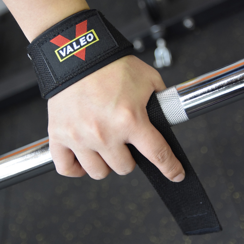 Dây kéo lưng tập GYM Valeo - Lifting Grips (Lót Tay &amp; Kéo Lưng) - Lifting Straps [1 Đôi]