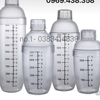 Bình shaker - Bình lắc nhựa vạch đen