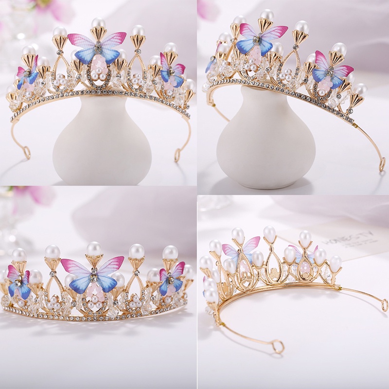 Vương Miện Công Chúa Đính Ngọc Trai Sang Trọng Cho Cô Dâu