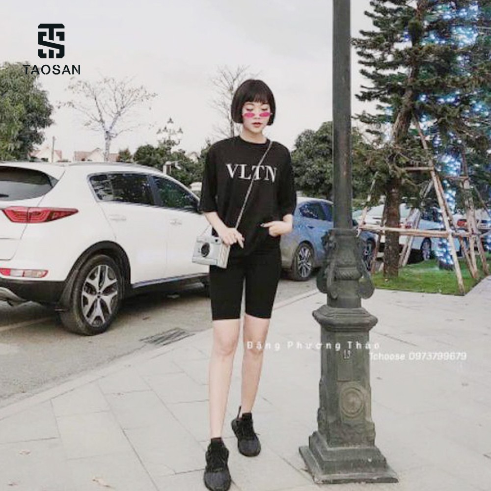 Quần legging đùi nâng mông lửng gọn đùi dáng ngắn/ngố phù hợp quan tập gym nữ/yoga, chất cotton co giãn bigsize Taosan | BigBuy360 - bigbuy360.vn