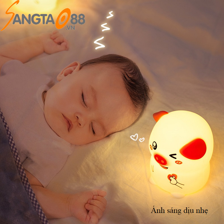 Đèn ngủ hình chú heo bắn vui vẻ bắn tim WH-A09