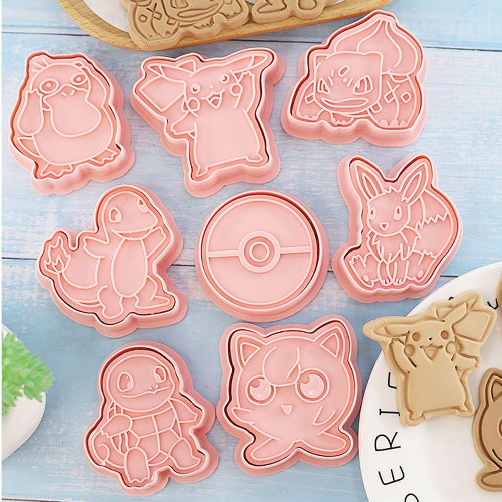 WATTLE Set 8 Khuôn Làm Bánh Quy Hình Nhân Vật Hoạt Hình Anime Đáng Yêu