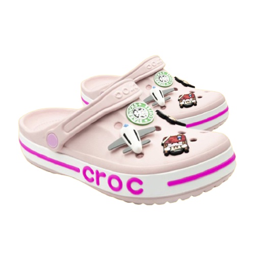 dép Cross đế bánh mì hồng nhạt DEPCrossD2U1 tặng thêm 12 sticker cross