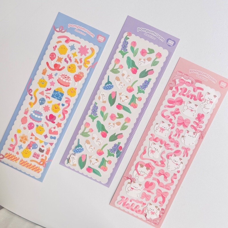Sticker siêu dễ thương Pompomroom_trang trí card,top