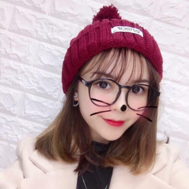 Mũ Len Quả Bông Siêu Hot