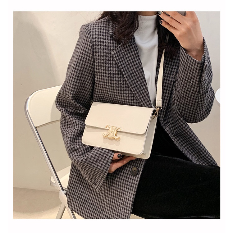 Túi Xách Mini Dáng Vuông Phong Cách Retro Thời Trang Cho Nữ