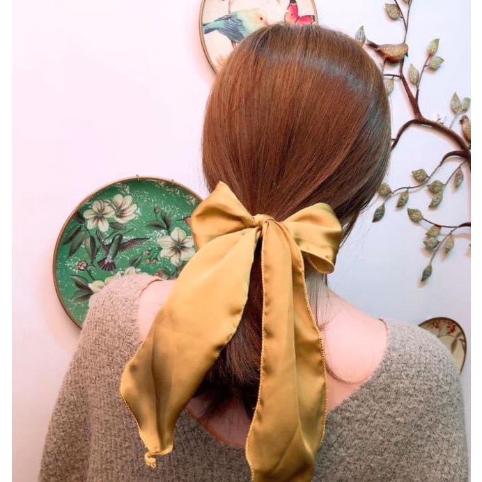 [Ảnh thật] NƠ CỘT TÓC LỤA SATIN TIỂU THƯ BẢN TO TÔNG VÀNG- PHONG CÁCH HÀN QUỐC PHỤ KIỆN THỜI TRANG NỮ GIÁ RẺ ĐẸP