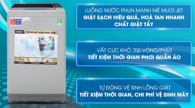 Máy giặt Aqua 8 Kg AQW-S80CT H2 (Miễn phí giao tại HCM-ngoài tỉnh liên hệ shop)