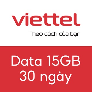 Mua gói Data Viettel15GB, 30 ngày