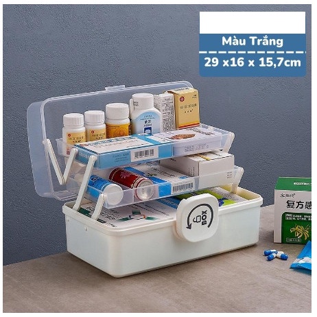 TỦ THUỐC GIA ĐÌNH BẰNG NHỰA CAO CẤP DÀY ĐẸP THIẾT KẾ 3 TẦNG ĐỂ ĐỒ DÙNG TIỆN DỤNG, DỄ DÀNG GẤP GỌN KHI KHÔNG DÙNG