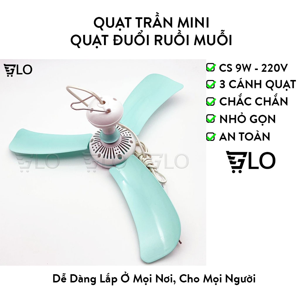 Quạt Trần Mini, Quạt Đuổi Ruồi Muỗi 9W