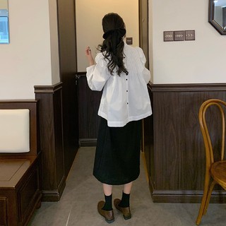 áo babydoll tiểu thư A254 cổ bèo ly ngực quảng châu Thời trang Xmin VINTAGE