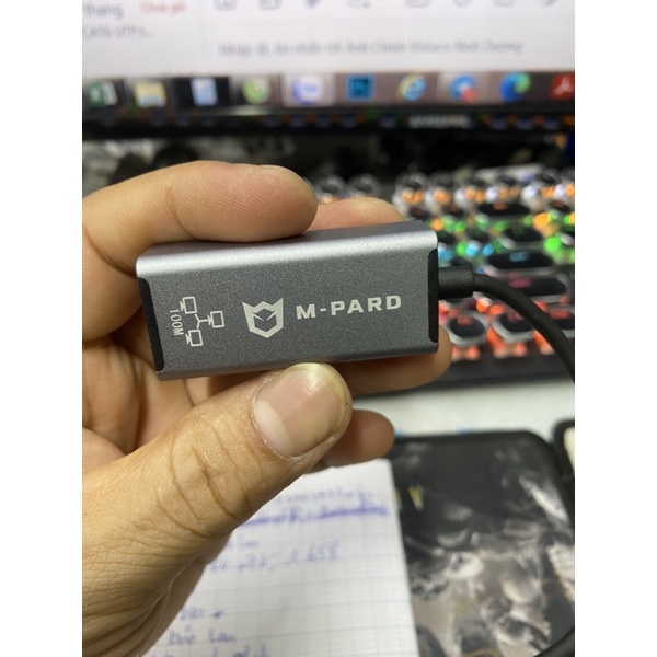 Cáp Light.ning -&gt; RJ45 M-pard MD080, cáp chuyển từ cổng i.phone , i.pad sang dây mạng chính hãng cao cấp