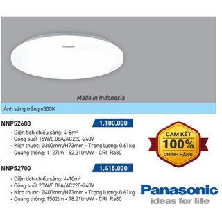 Đèn trần led dành cho lối đi,phòng tắm, hành lang, ban công panasonic nnp52600, nnp52700