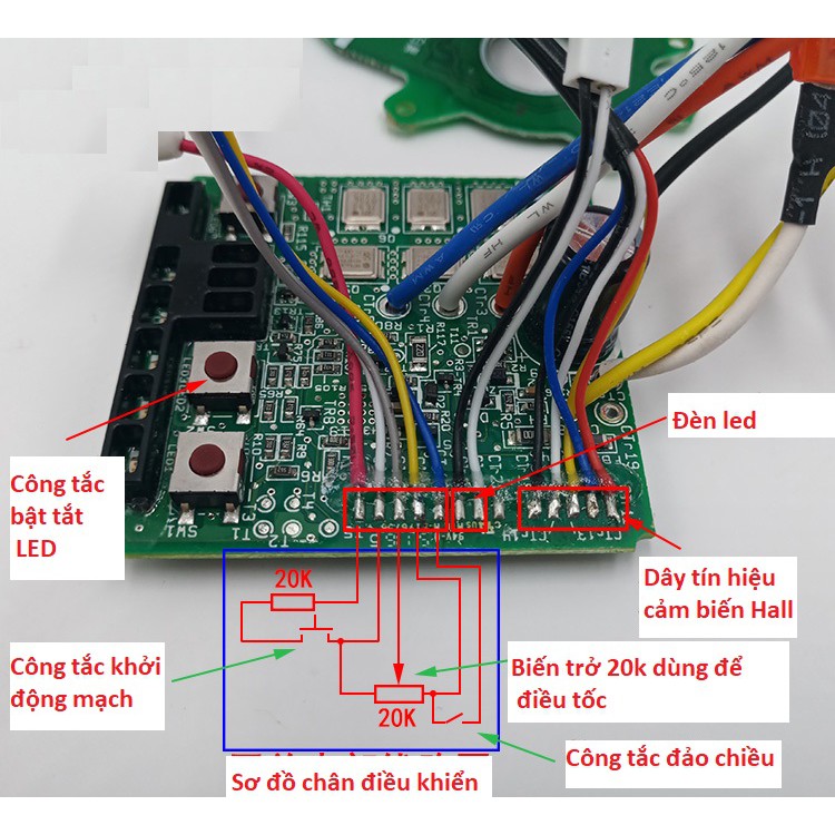Bo mạch makita  cho máy vặn vít không chổi than makita