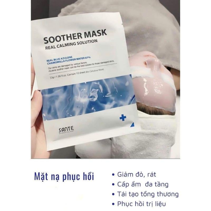 Mặt nạ tế bào gốc Sante Soother mask mẫu mới tách lẻ