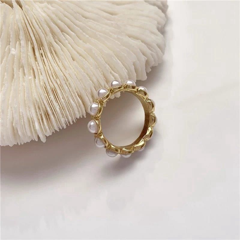 Nhẫn đính ngọc trai thời trang Hàn Quốc cho nữ