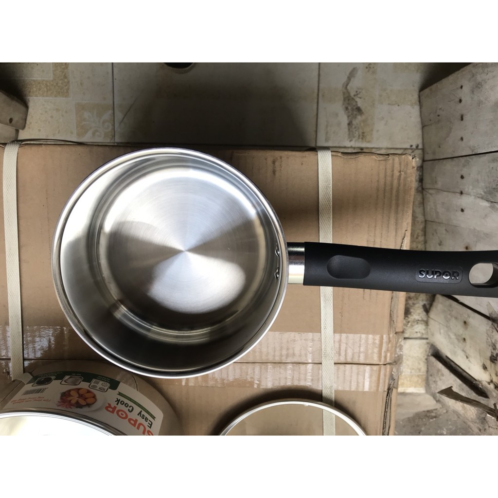 Bộ nồi bếp từ inox cao cấp 100% chất liệu 18/10 Supor 16-20-24cm hàng chính hãng H20211-T1