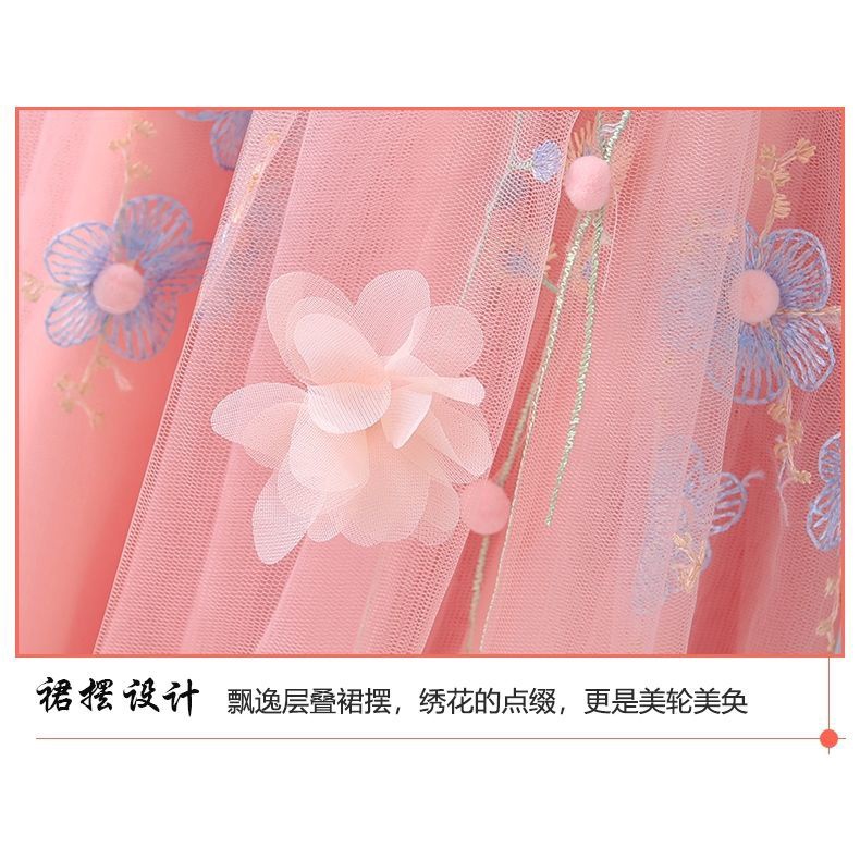 Bộ Hán Phục Phong Cách Trung Hoa Cổ Điển Thời Trang Xuân Thu Xinh Xắn Cho Bé Gái