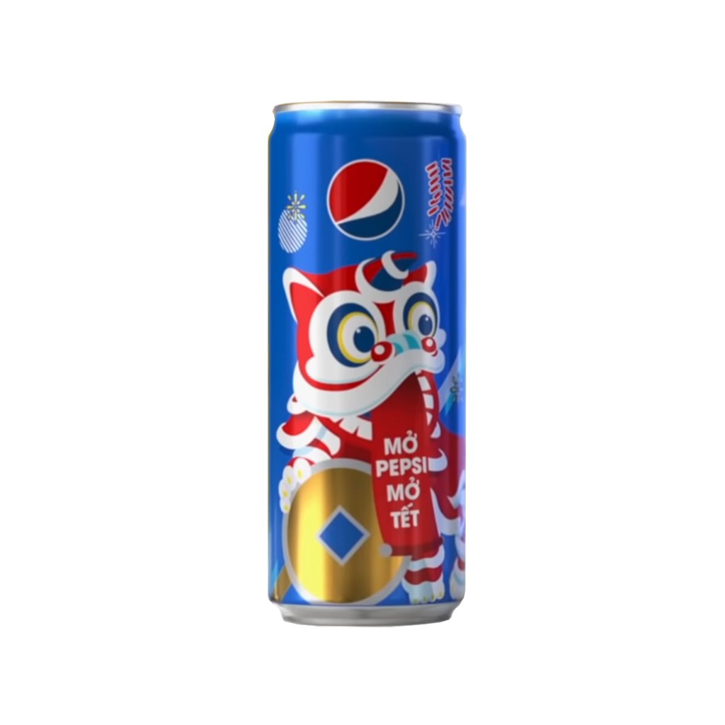 Thùng 24 Lon Nước Ngọt Có Gas Pepsi Sleek 330ML