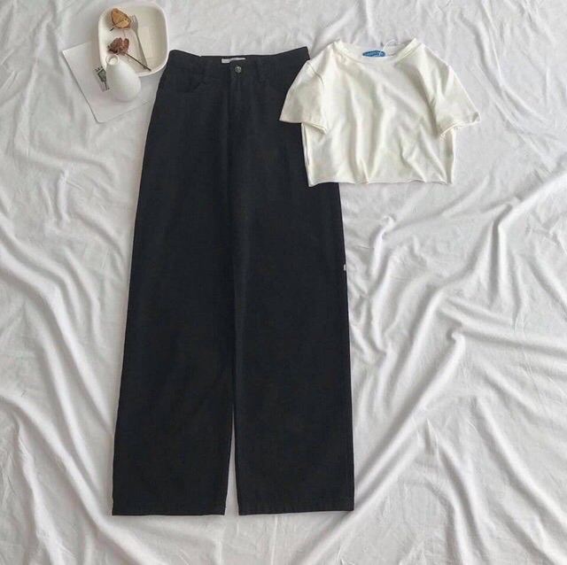 QUẦN SUÔNG CULOTTES DÁNG RỘNG CHẤT TUYẾT MƯA (QUẦN DÀI 90CM)