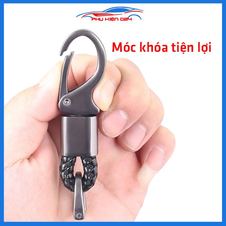 Ốp vỏ bọc chìa khóa xe Mazda CX5 2015-2016-2017-2018-2019 sợi nhựa cacbon kèm móc treo Inox