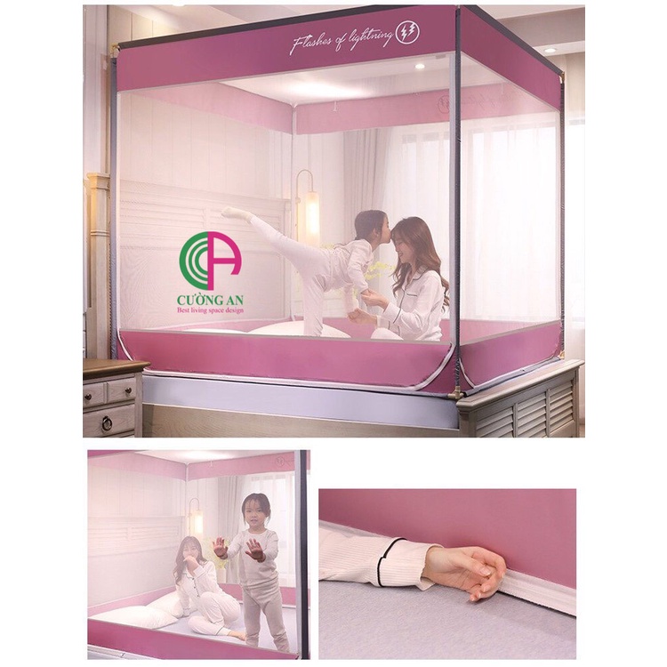 Màn khung vuông không khoan tường cao cấp thế hệ mới hiện nay, màn khung không khoan tường cường an. Bảo Hành 12 tháng