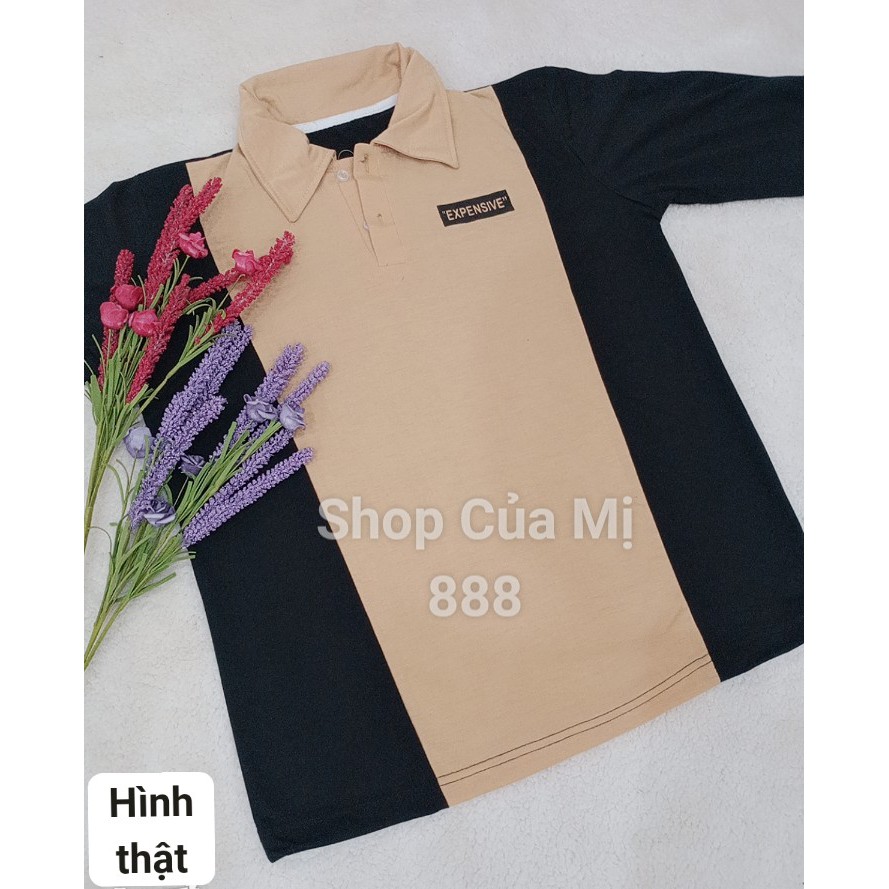 [ hình thật ở cuối ] Áo Thun Polo Unisex Tay Lỡ Form Rộng Phối Màu Cá Tính , Năng Động M0110