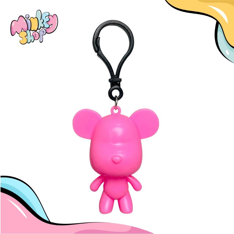 Móc khóa phôi gấu trắng cute dùng để sơn màu với nhiều màu dễ thương phụ kiện túi xách 02MKG -Minkey